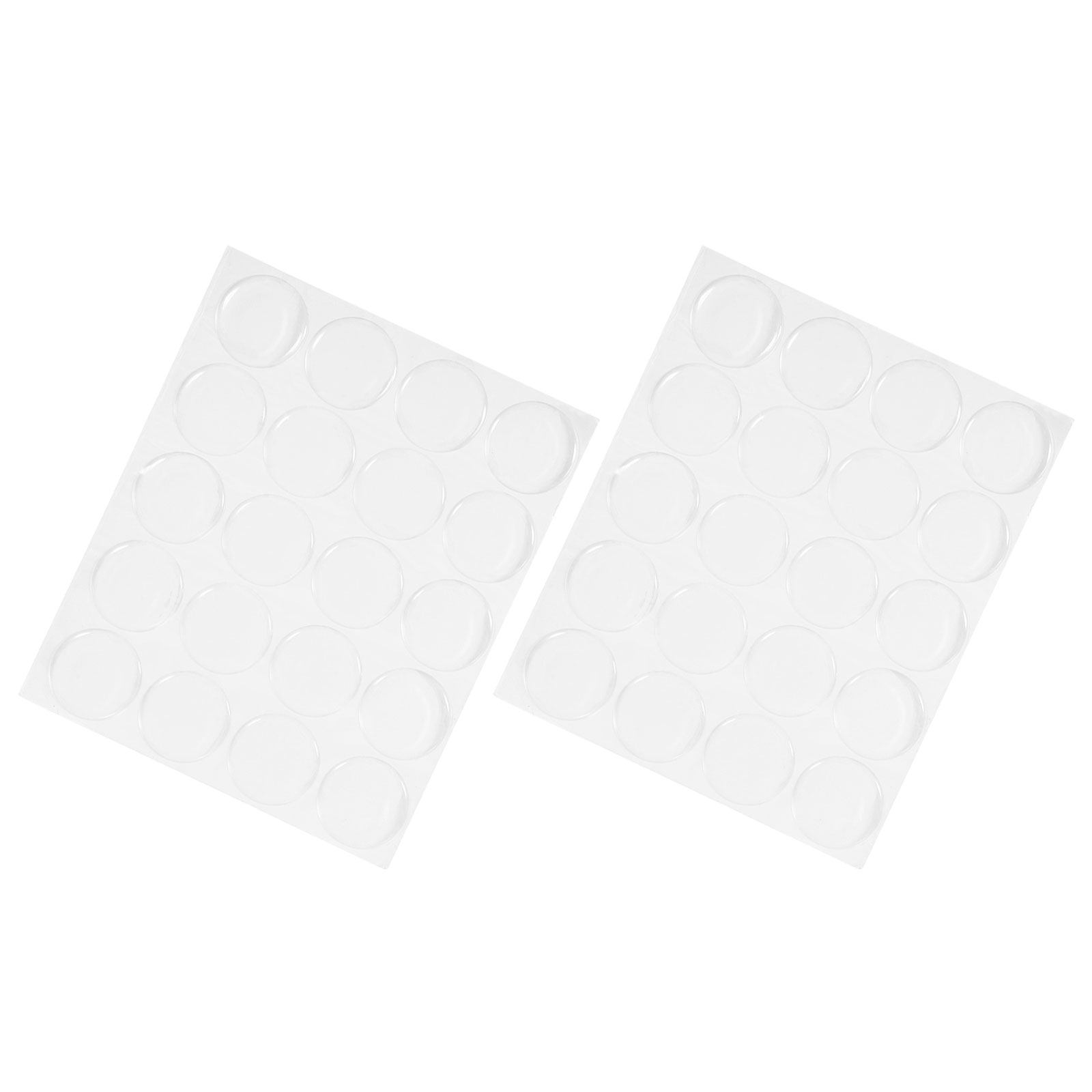 Plastic Dome Clear - 40 Pezzi di Adesivi Trasparenti Rotondi