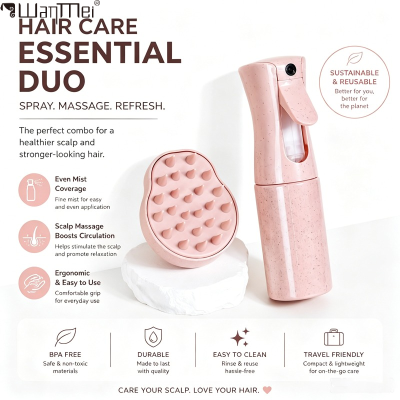 Misting Bottle Fine - Set per la Cura dei Capelli
