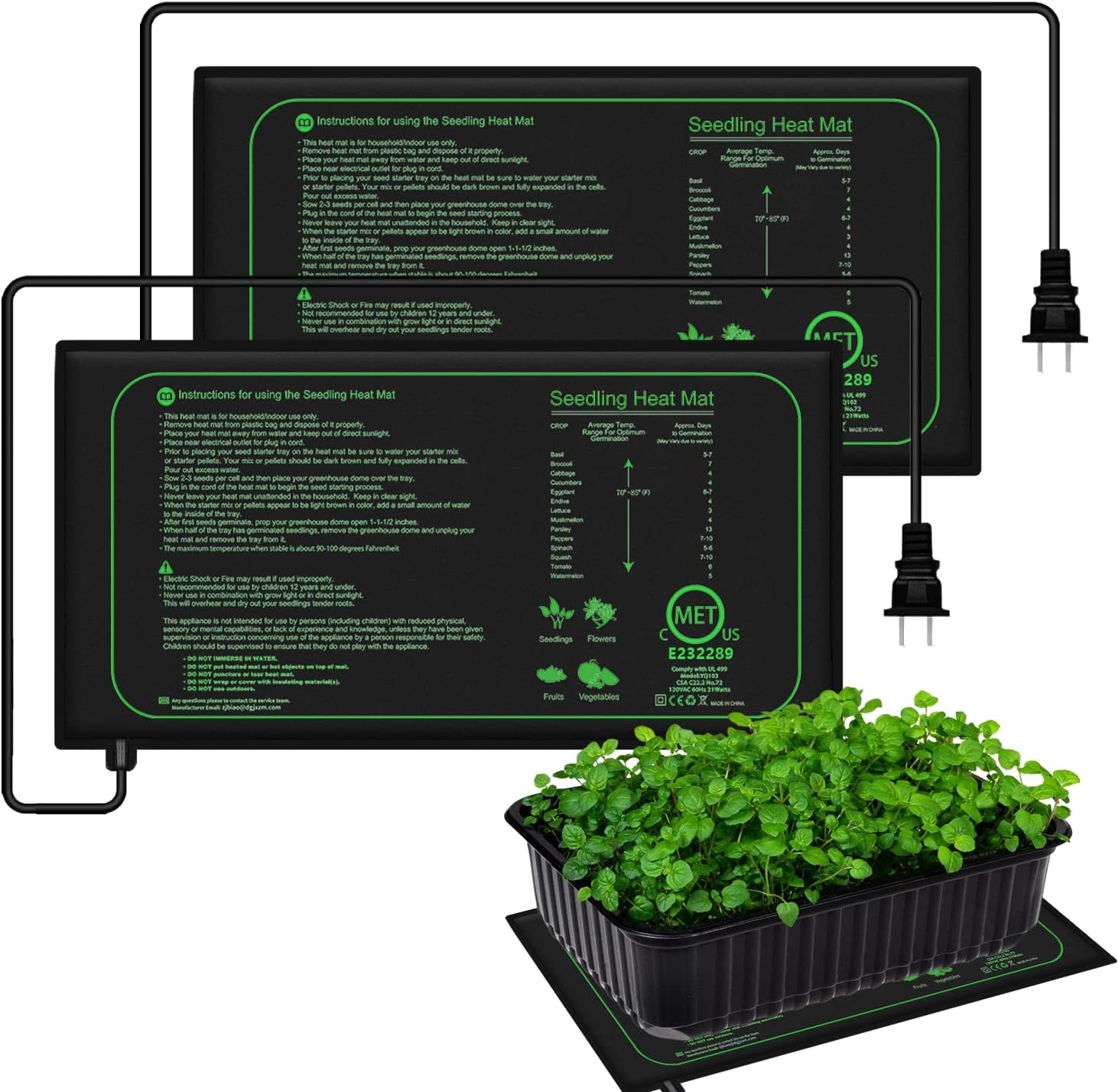 Heat Mat Seedling - 10/25/50 CENTIMETRI Piantina Tappetino di Calore