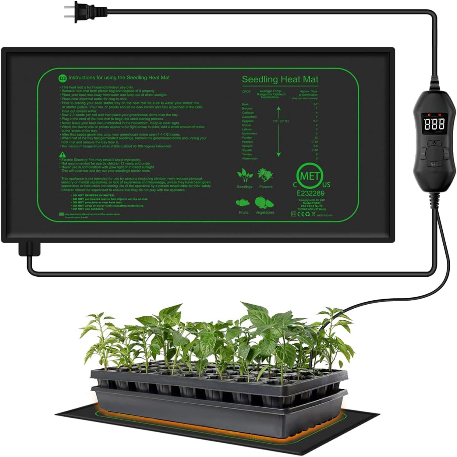 Rooting Gel Clone - Tappetino Riscaldante per Semenzai con Termostato