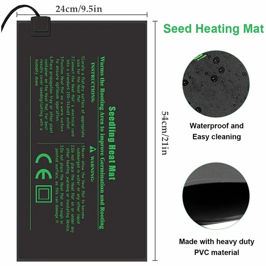 4 dimensioni 220V Spina UE Tap - Heat Mat Seedling recensione e prezzo