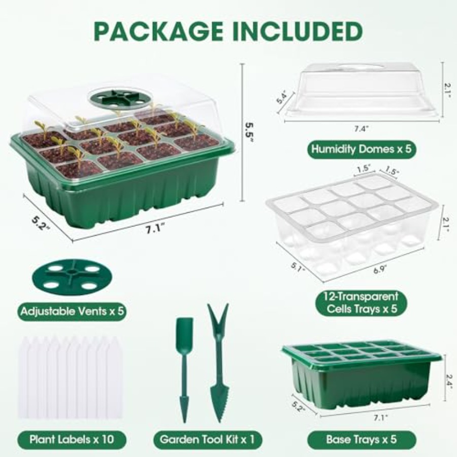 Set di 5 Vassoi per Semina con - Humidity Dome Kit recensione e prezzo